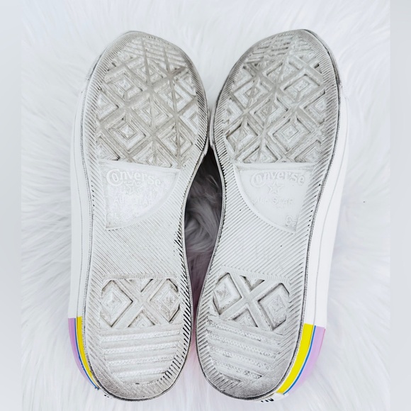 Converse Chucks Plateau Pink Chuck Taylor All Star Rainbow - Picture 5 of 6